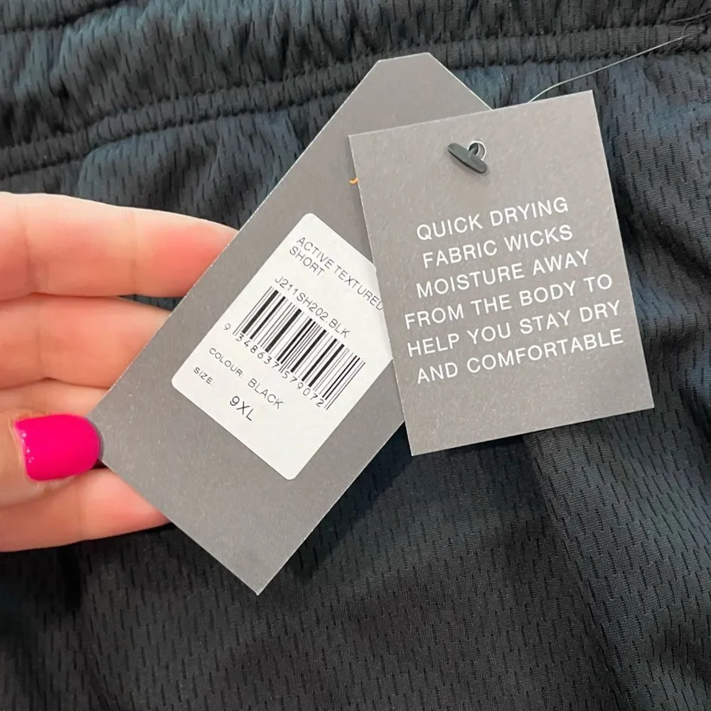 NWT Johnny Bigg Active Textured Knit Shorts Black Size 9X